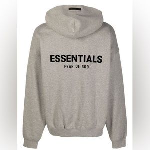 XXS men’s (small women’s) essential fear of God hoodie - authentic light grey